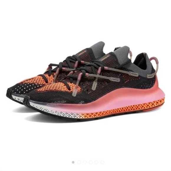 ADIDAS 4D Fusio pink orange black running athletic active tennis shoes size 11.5 - Picture 1 of 13